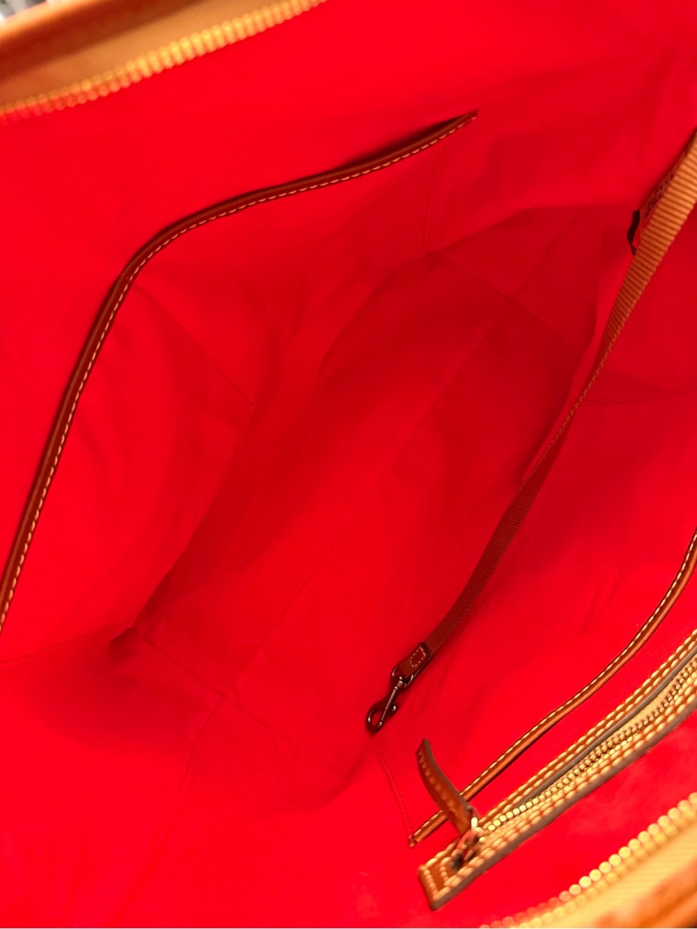 Dooney & Bourke Ostrich Large Tote in Burgundy - Picture 14 of 14